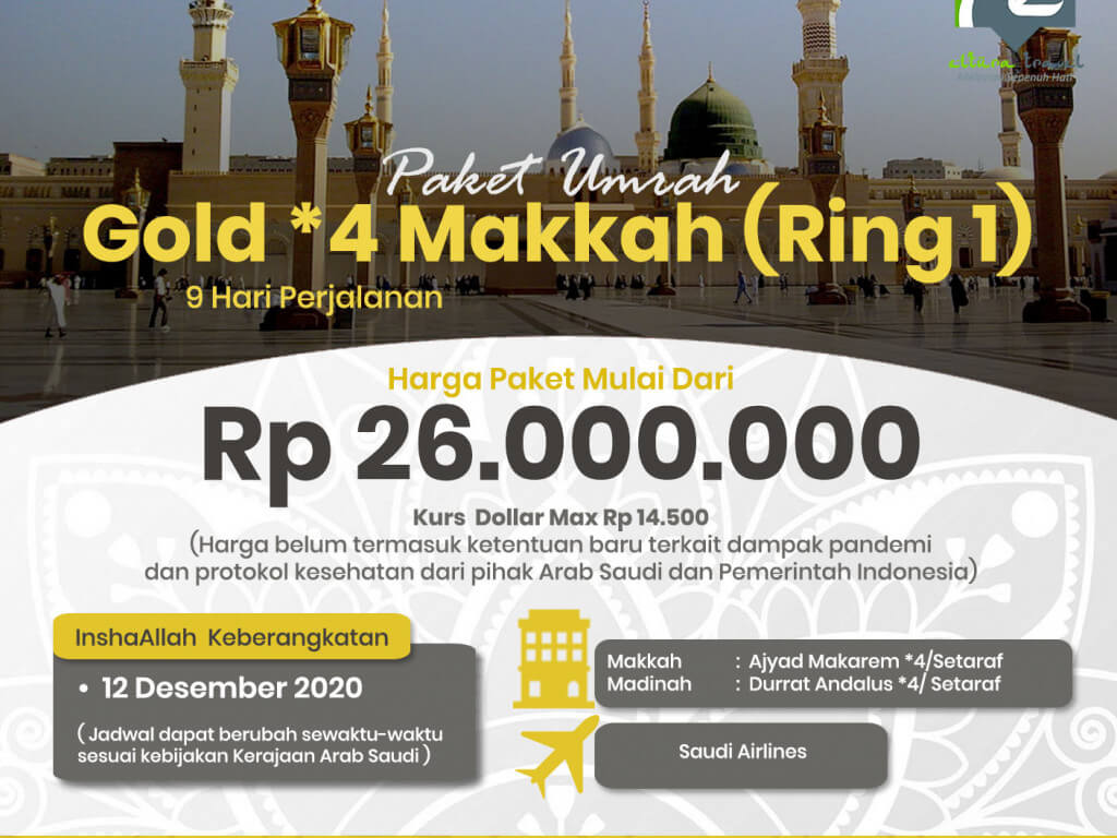 High Season Paket Umrah Gold 4 Makkah Ring 1 12 Desember