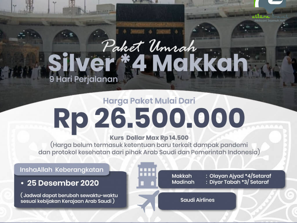 High Season Paket Umrah Silver 4 Makkah 25 desember