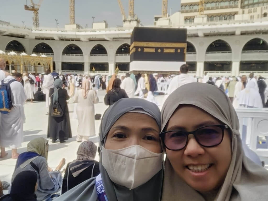 Selfie with ka'aba masjidil haram